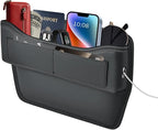 FLORICH Car Seat Gap Filler, Premium Leather Center Console Organizer, Front Seats Gap Filler Organizer and Storages Universal Fit for Car SUV Truck