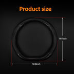 1 Pack Car Breathable Steering Wheel Cover, Wear -Resistant Steering Wheel Sleeve, Carbon Fiber Non-Slip Steering Wheel Protector, Four Seasons Universal Steering Wheel Set (D -Shaped)