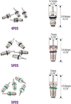 Swpeet 102Pcs Air Conditioning Valve Core Accessories Kit, Including Assortment R12 R134a Valve Core Refrigeration Tire Valve
