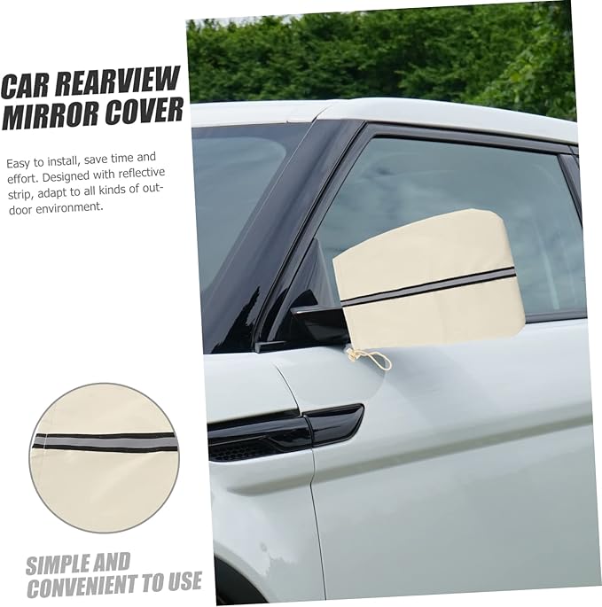 2pcs Car Side Mirror Cover Reflective Strip Frost for Rear View Mirrors Easy Installation Fit for Vehicles