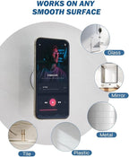 JOYTUTUS Shower Phone Holder, Reusable Suction Cup Phone Mount for Shower, Mirror, Kitchen, Window & Bathroom, Magsafe Wall Mount Compatible with iPhone 16, 15, 14, 13, 12 & All Phones,White,1 Pack