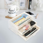 FEISCON Acrylic Jewelry Organizer Makeup Cosmetic Storage Organizer box Clear Jewelry Case with 3 Drawers Adjustable Jewelry 