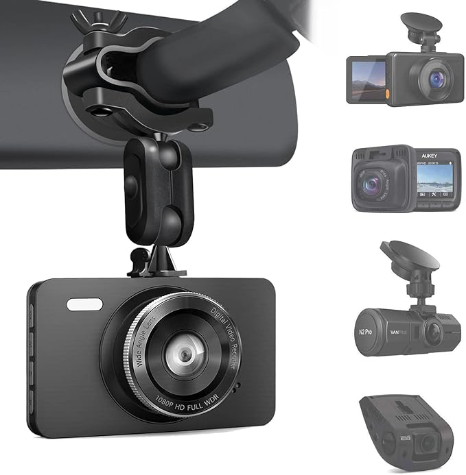 Sportway S80 Dash Cam mount, Dash Cam Mirror Mount Holder with 16pcs Joints for Rove APEMAN CHORTAU Roav Nexar iiwey YI Z-Edge Old Shark KDLINKS Crosstour VANTRUE GoPro... 99% Car Dash Cameras DVR GPS