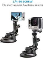 EXSHOW Car Camera Mount Holder for GoPro, Suction Cup Car Windshield Dashboard Dash Mount, Heavy Duty Action Camera Stand for GoPro Vlogging SJCAM
