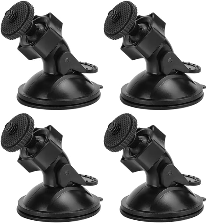 4 Pack Universal Car Dash Cam Mount - Vacuum Suction Cup Holder with 4 Interchangeable Heads for GPS Navigation and Dashboard Recorder(Screw Heads)