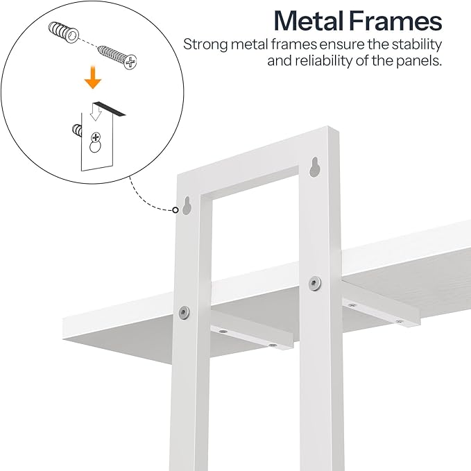 HOOBRO Floating Shelves, 15 Inch Wall Shelf Set of 2, Wall Mounted Storage Shelves 2-Tier, Hanging Bathroom Shelves, for Livi