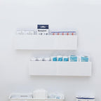 4 Pack Plastic Drawer Organizers for Home, Kitchen, Bathroom, Under Sink, Vanity, Medicine Cabinet and Office Use, White