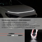 Car Hood Light Strip Exterior, 71 Inch DRL LED Strip Lights Waterproof IP68 Scan Start-up + White Light,Compatible with GMC Sierra 1500 2500 Chevy Silverado 1500 2500 Dodge Ram 1500