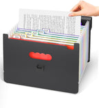Expanding File Folder/Accordion File Organizer/Portable File Box with 13 Pockets,Fun Storage Filing Folders with Handle,Perfe