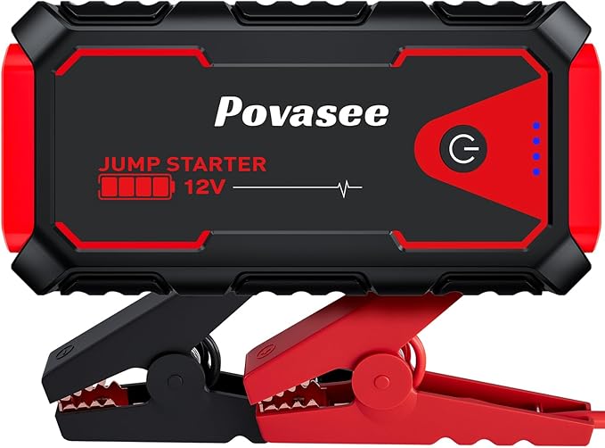 Povasee Jump Starter 5000A Car Jumper Starter, Model A30 12V Jump Box for Car Battery up to 10L Gas or 8L Diesel Engine