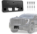 Front License Plate Frame Compatible with GMC Sierra 2500 HD 3500 HD 2024 2025 2026, Bumper License Frame Holder Mounting Bra