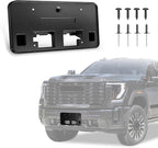 Front License Plate Frame Compatible with GMC Sierra 2500 HD 3500 HD 2024 2025 2026, Bumper License Frame Holder Mounting Bra