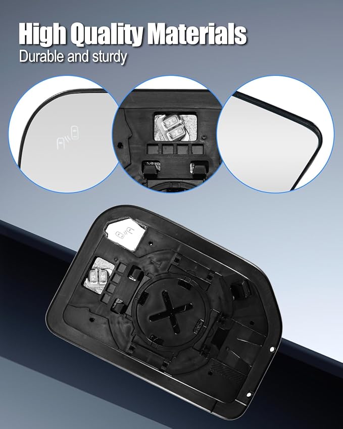 Driver Side Heated Mirror Glass Fit for Toyota FJ Cruiser 2007 2008 2009 2010 2011 2012 2013 2014, Left Rearview Mirror with Blind Spot and Backing Plate