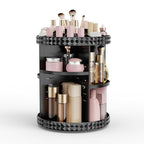 Rotating Makeup Organizer, 360° Spinning Skincare Organizers, Adjustable Layer Cosmetic Storage Lazy Susan Makeup Organizers 