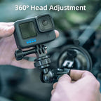 SUREWO Suction Cup Car Mount for GoPro,Windshield Window Dashboard Holder with Phone Clip Compatible with GoPro Hero 13/12/11/10/9/8/7/6,DJI Osmo Action 5 pro/4/3 and Most Action Cameras
