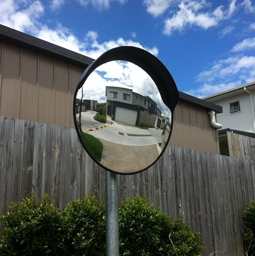 16" Convex Driveway Mirror, Upgrade Wide Angle View, Adjustable Blind Spot Mirror, Traffic Mirrors, Security Mirrors Indoor and Outdoor, Parabolic Safety Mirrors