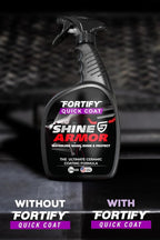 Car Wax Spray and Ceramic Coating for Cars - 3 in 1 Waterless Car Wash and Detailing - Quick Effect Coating Agent for Car - High Gloss Car Coating Spray, Shiny Car Stuff by Shine Armor - 24FlOz