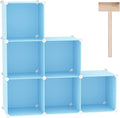 C&AHOME Cube Storage Organizer, 6-Cube Shelves Units, Closet Cabinet, DIY Plastic Modular Book Shelf, Ideal for Bedroom, Livi