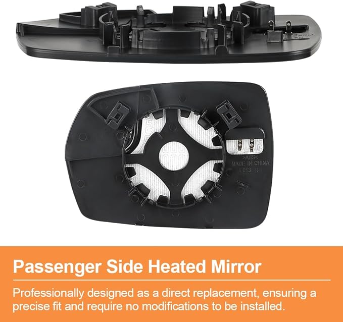 Senzeal Passenger Side Heated Mirror Glass Replacement with Blind Spot Mirror for Ford Edge 2015 2016 2017 2018 (Right Side)