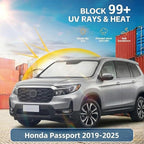 Windshield Sun Shade for Honda Passport 2019-2024 2025 Sunshade Front Window Shade Custom Fit Passport Accessories Sun Visor Foldable Shade Blocks UV Rays Accessories