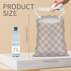 Hanging Car Garbage Bag, Cute Car Trash Can Bag, Automotive Accessories for Women Men Cute Purple Checkerboard