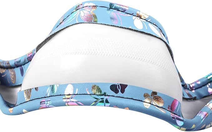 CAR-GRAND Shining Butterfly Leather Steering Wheel Cover, Universal 14.5-15 Inch Anti-Slip Odorless Colorful Car Wheel Protec