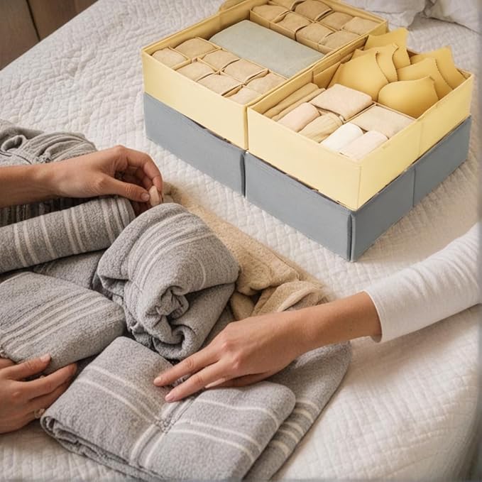 Drawer Organizer Clothes, Adjustable Dividers and Can Change the Size of the Dividers According , Can be Used in the Bedroom,