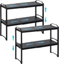 4 Pack Kitchen Cabinet Shelves Organizers, Kitchen Counter Storage Shelf Spice Rack, Expandable Length, Adjustable Height, St