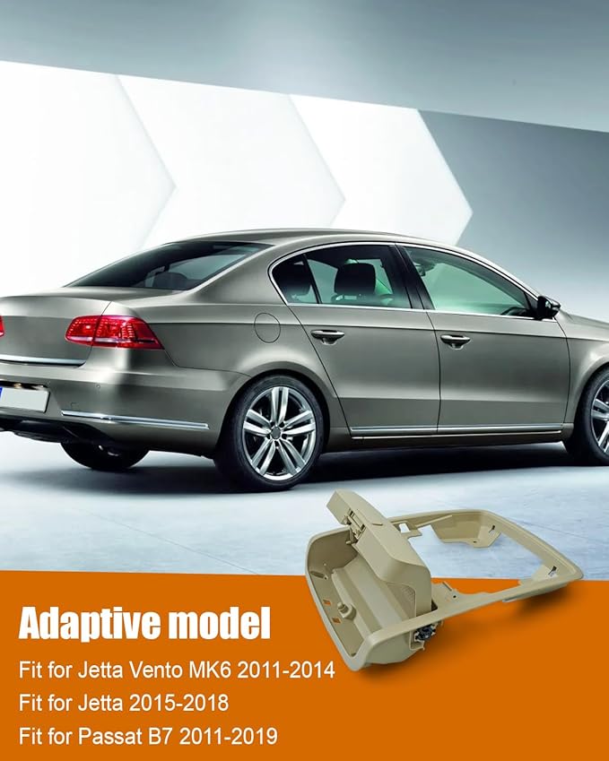 Sunglass Box Console Case Holder Fit for VW Jetta MK6 Passat B7 2011-2018, Overhead Console Glasses Holder Replace 56D868837A 5C6868837 Y20, Beige