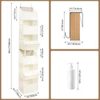 GRANNY SAYS Over The Door Organizer, 6-Shelf Detachable Behind the Door Storage with 8 Pockets, Waterproof Anti Tilt 40lb Lar