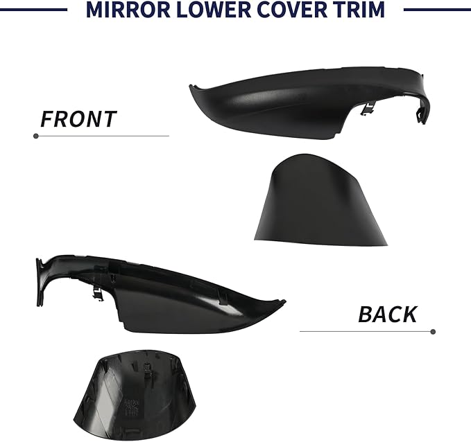 Mirror Lower Cover Trim ＆ Base Kit Right Passenger Side Fit for Mazda CX-5 2015 2016 (With Mirror Light Version), Rearview Wing Bottom Cap Lower Holder Frame House ＆ Triangle Base Assembly