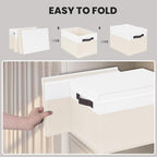 Large Closet Organizer Bins with Lids 8 Pack - Nursery Storage Baskets for Shelves Bedroom Dorm - Stackable RV Closet Organiz