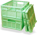 20L Folding Crate, 4Pack Plastic Storage Baskets Organizer for Home and Office,Collapsible Storage Crates for Home Office and