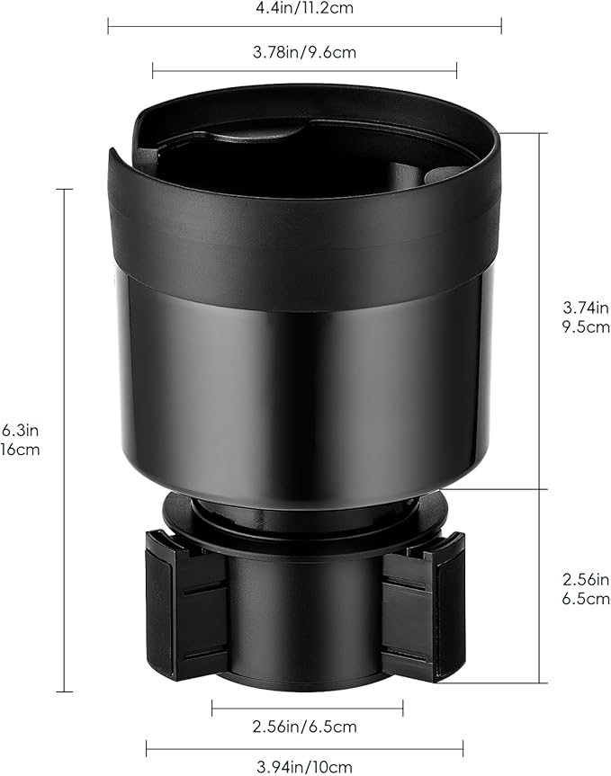 RAYMYLO Car Cup Holder Expander with Adjustable Base, Cup Holder Insert for Car Compatible with Most 32/40 Oz Water Bottles 1