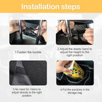 Car Trunk Organizer with Lid, Backseat Hanging Storage Bag with 4 Pockets & 3 Adjustable Straps, Waterproof PVC