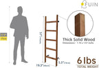 FUIN Wall Mounted 57in Wooden Blanket Ladder Living Room Decorative Farmhouse Quilt Display Holder Rustic Wood Towel Rack for