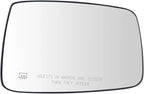 TRQ Passenger Side Power Heated Mirror Glass with Backing Plate Compatible with 2011-2019 Ram 1500, 2019 Ram 1500 Classic, 20