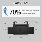 Steering Wheel Tray, Car Food Tray, Car Desk for Laptop, Multipurpose Car Table for Eating & Work, Adjustable Car Tray with Drawer and Anti-Slip Protective Adhesive