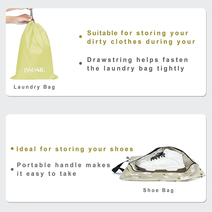 BAGAIL 8 Set/9 Set Packing Cubes Luggage Packing Organizer for Travel, Suitcase Packing Bags for Travel Accessories