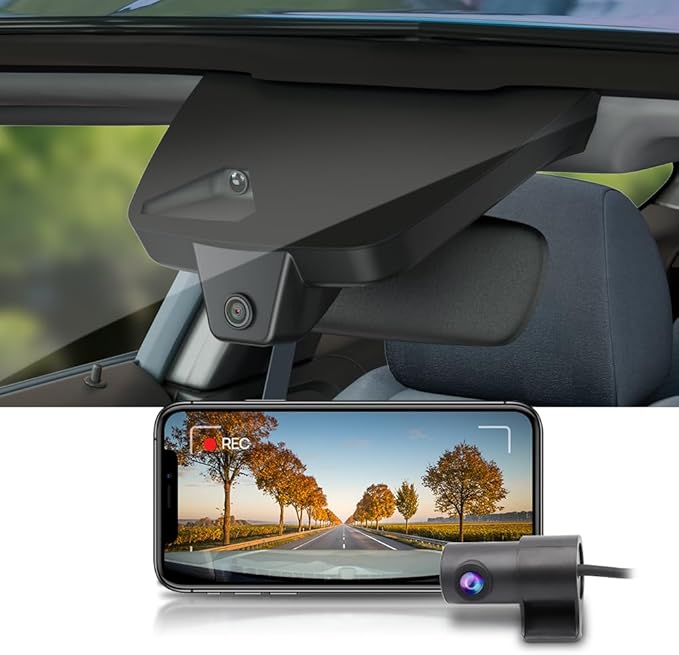 Fitcamx Front 2K+Rear 1080P Dash Cam Adapts for Toyota 4Runner 2025-2026 & Hybrid (HD2-35030), OEM Style, Dual HD Video, Buil