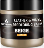 Leather Recoloring Balm - Beige Leather Repair Kit for Furniture, Leather Dye & Paint to Recolor, Restore & Repair Faded, Cra