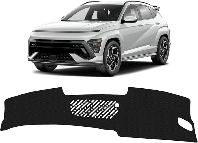FIILINES Dash Cover for Hyundai Kona 2024-2026 Sunshade Non-Slip Mesh Dash Cover for Kona Accessories Dashboard Cover Mat UV 