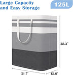 BlissTotes 3-Pack Laundry Basket, Freestanding＆Waterproof Laundry Hamper, Collapsible Tall Clothes Hamper with Easy Carry Han