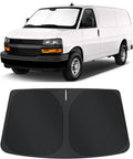 TINGLU Sun Shade for Chevrolet Express Cargo Van 1500, 3500, 4500, LS, LT Winter 1996-2025 2026 Accessories Windshield Sun Shade Window Shade UV Rays Protection Sun Visor Cover