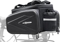Bike Rack Bag, 20L EVA Hard Shell Bike Trunk Rear Rack Bag Bike Panniers Expandable 3 in 1 Waterproof Tin foil Insulation Bike Bag With Rain Cover for Commute Shopping Cycling Trip