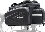 Bike Rack Bag, 20L EVA Hard Shell Bike Trunk Rear Rack Bag Bike Panniers Expandable 3 in 1 Waterproof Tin foil Insulation Bike Bag With Rain Cover for Commute Shopping Cycling Trip