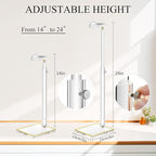 Acrylic Purse Stands for Display, 3 Pack 14" to 24" Adjustable Height Clear Purse Holder Stand, Counter Bags Hanging Organize