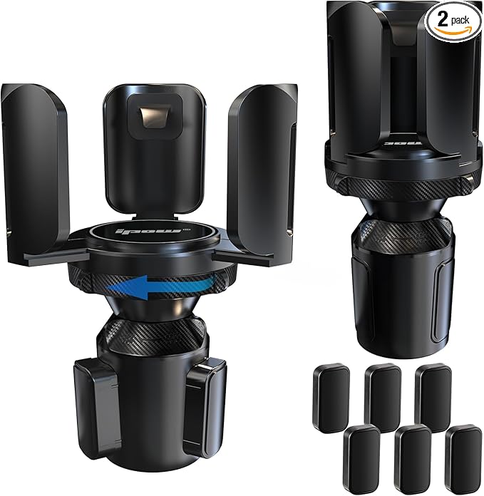 IPOW 2Pack Car Cup Holder Expander with Adjustable Holder & Base, Compatible with Yeti Ramblers, Hydro Flasks Most Coffee Mug