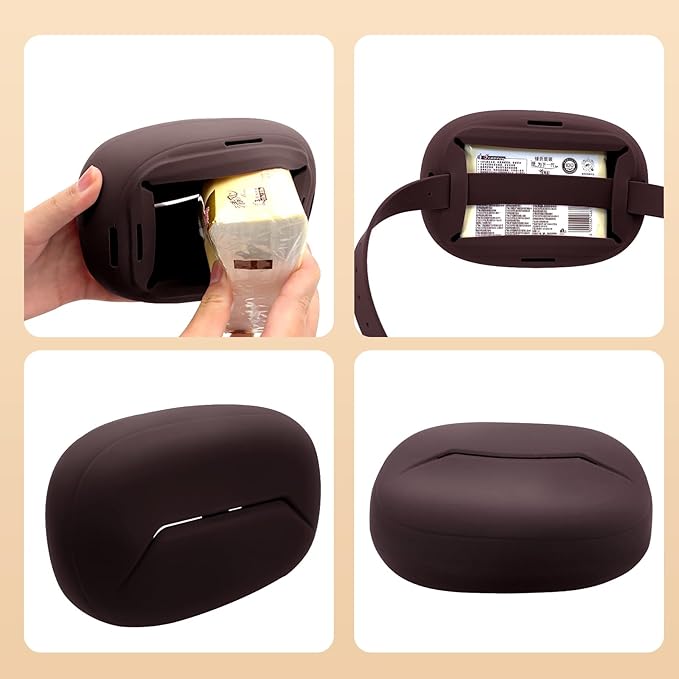 Car Tissue Holder, Silicone Tissue Box Cover with Adjustable Strap, Rectangular, Black, Dark Brown, Decorative, 7.4 * 5.1 * 2.5in