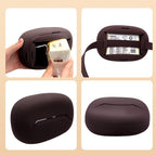Car Tissue Holder, Silicone Tissue Box Cover with Adjustable Strap, Rectangular, Black, Dark Brown, Decorative, 7.4 * 5.1 * 2.5in